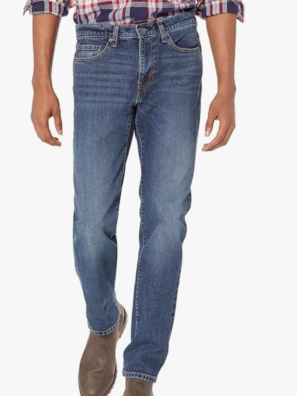 Men's Blue Straight-Leg Jeans